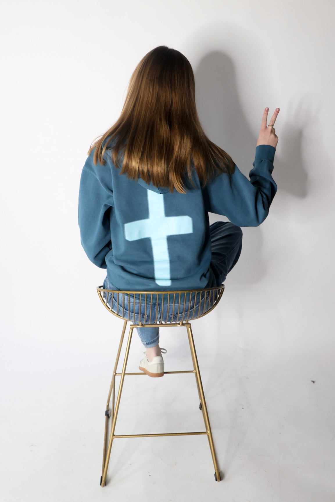 Because Of Love Sweatshirt - Pebble Blue