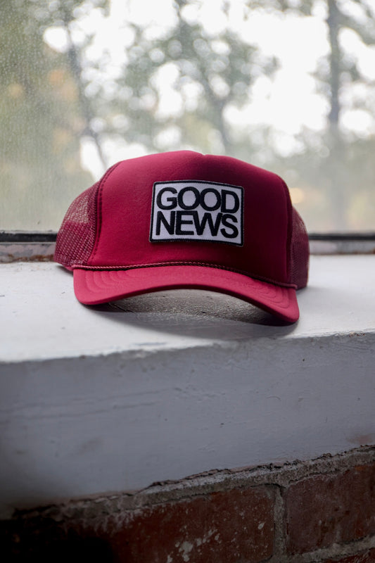 Good News Trucker Hat - Burgundy