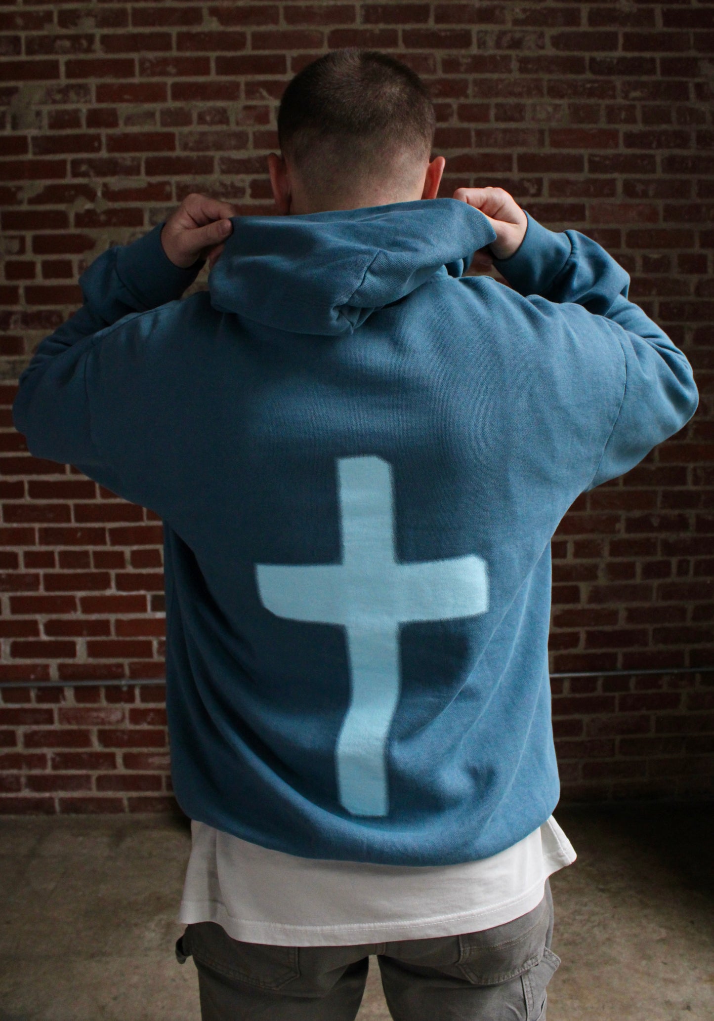 Because Of Love Sweatshirt - Pebble Blue