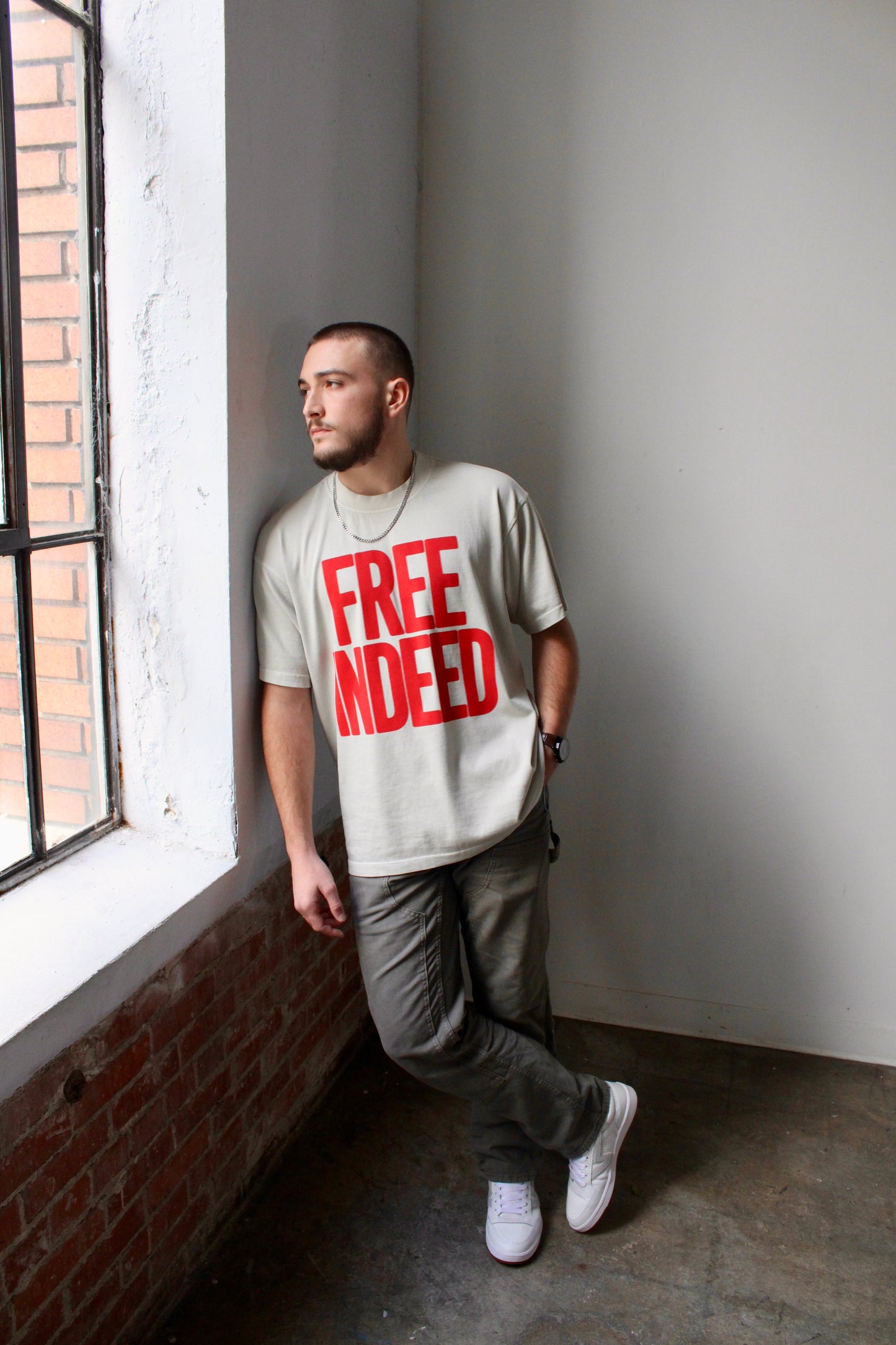 Free Indeed Tee - Lunar Rock